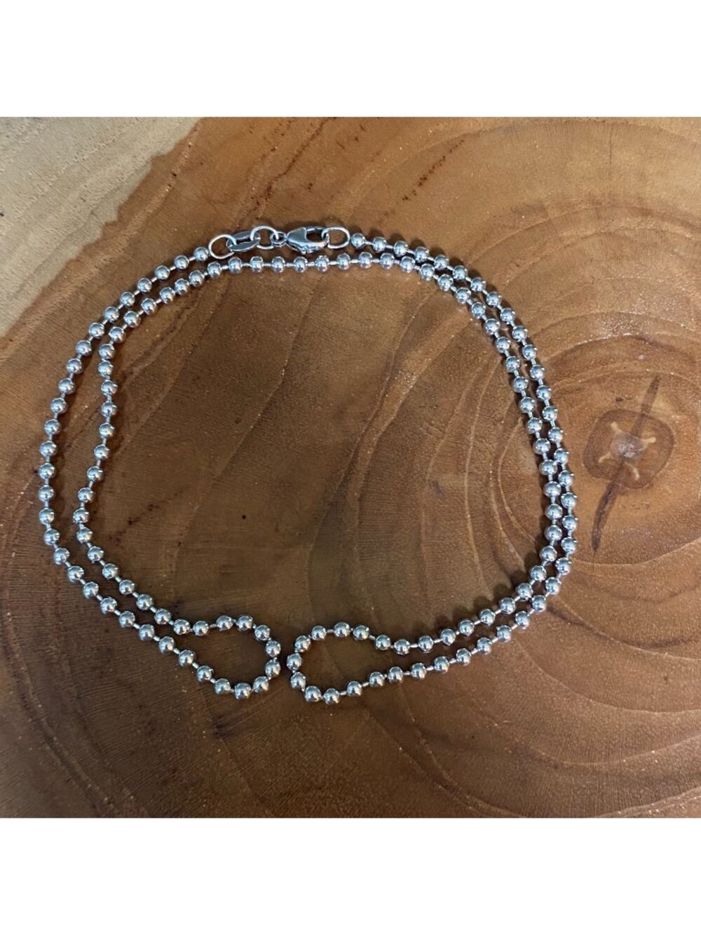 RETIRED James Avery Beaded Chain Necklace, 18", Sterling Silver